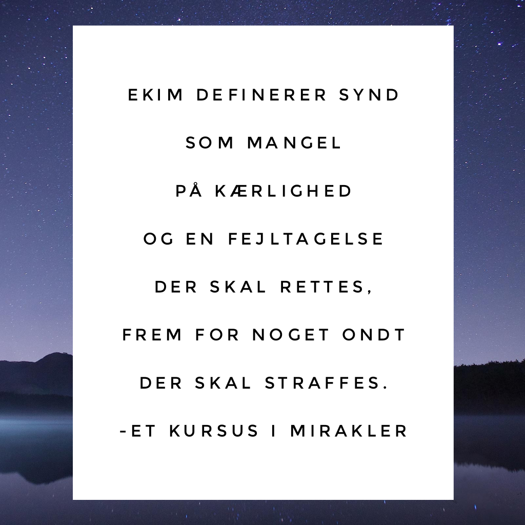 Et Kursus i Mirakler synd betyder